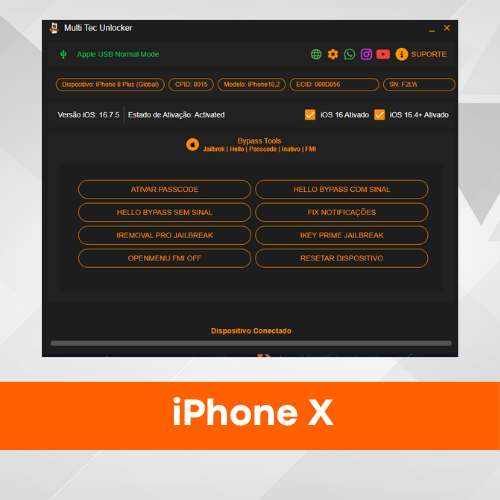 Registro iPhone X -  Multi Tec Unlocker